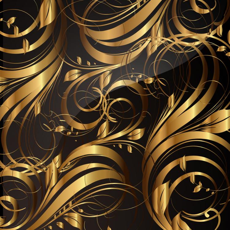 free vector Gold pattern patterns 05 vector
