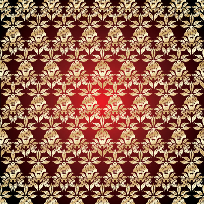 free vector Gold pattern shading 02 vector