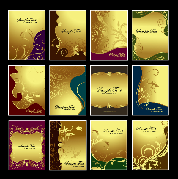 free vector Gold pattern vector subject