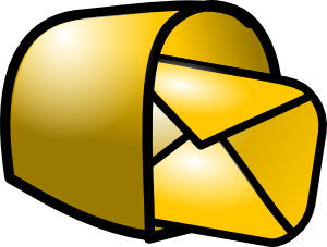 free vector Gold Theme Mailbox Mail clip art