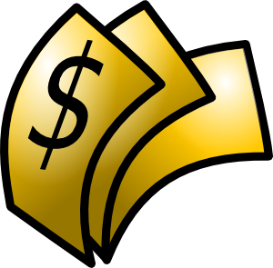 free vector Gold Theme Money Dollars clip art