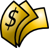 free vector Gold Theme Money Dollars clip art
