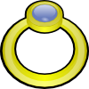 Golden Ring With Gem clip art (105939) Free SVG Download / 4 Vector