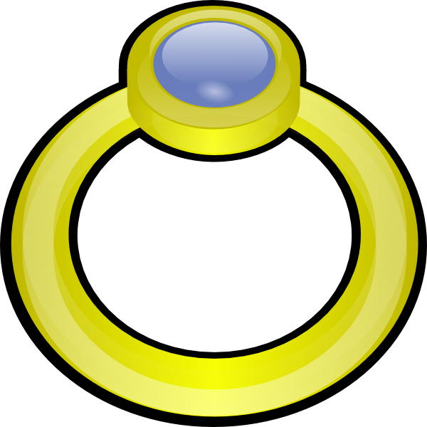 free vector Golden Ring With Gem clip art