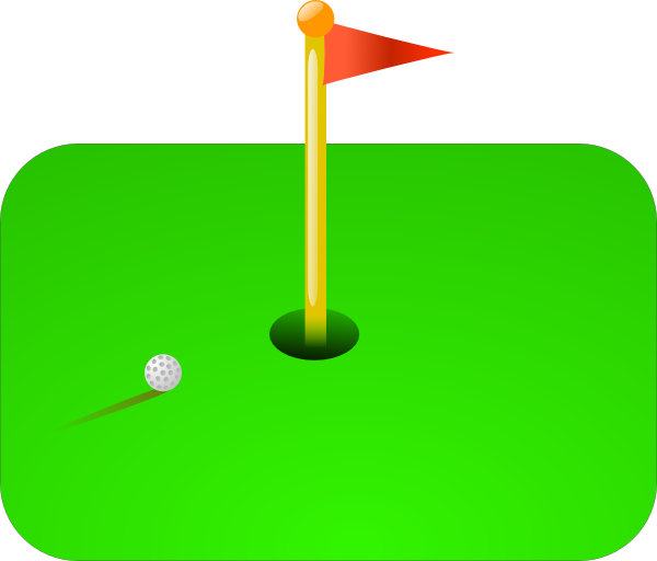 free vector Golf Flag + Ball clip art