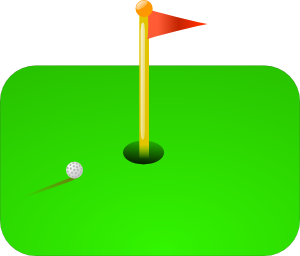 free vector Golf Flag + Ball clip art