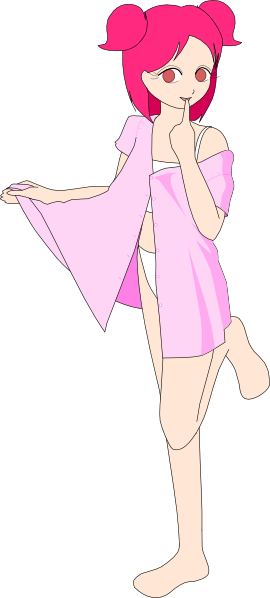 free vector Gopher Pink Anime Girl Beta clip art