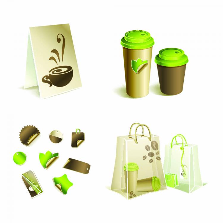 free vector Gorgeous bag with tea 03 vector
