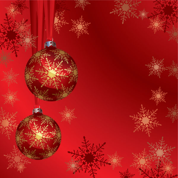 free vector Gorgeous bright christmas background pattern vector