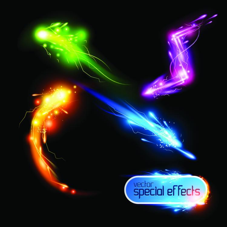 free vector Gorgeous bright light effects 01 vector