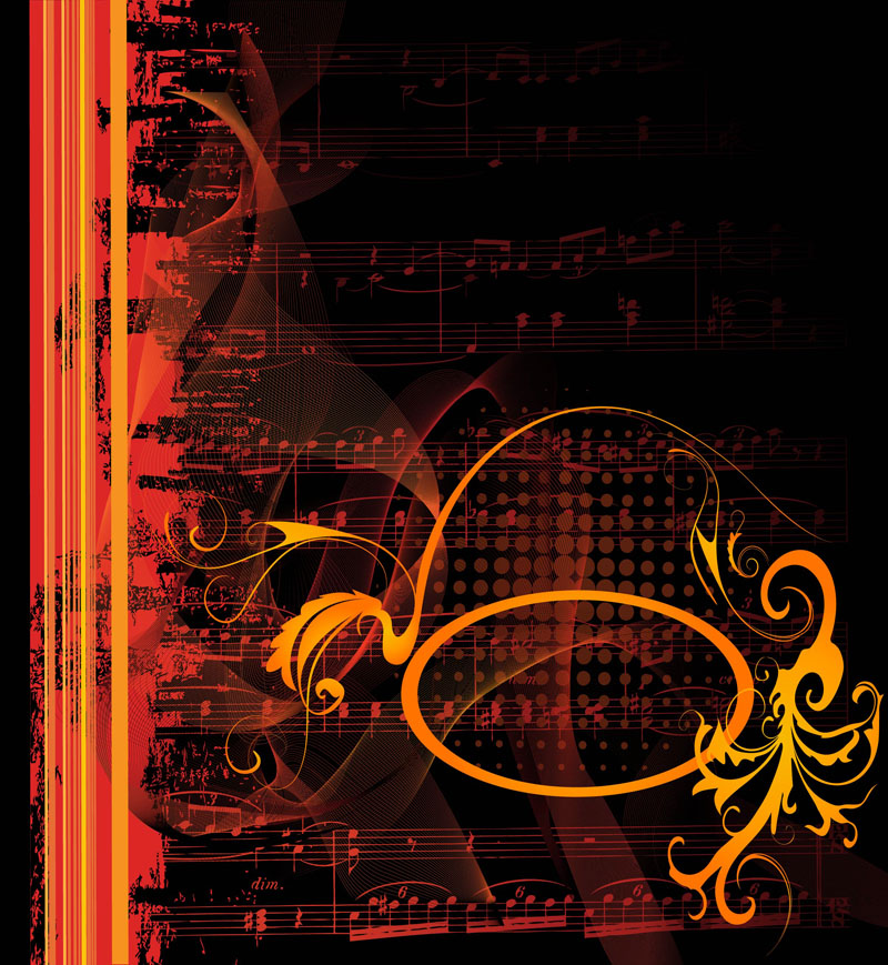 free vector Gorgeous classical music background 01 vector