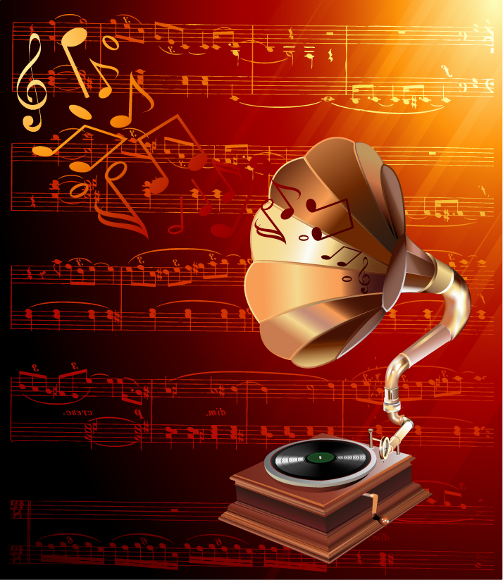 free vector Gorgeous classical music background 03 vector