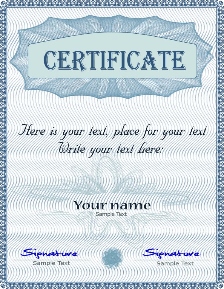free vector Gorgeous diploma certificate template 01 vector