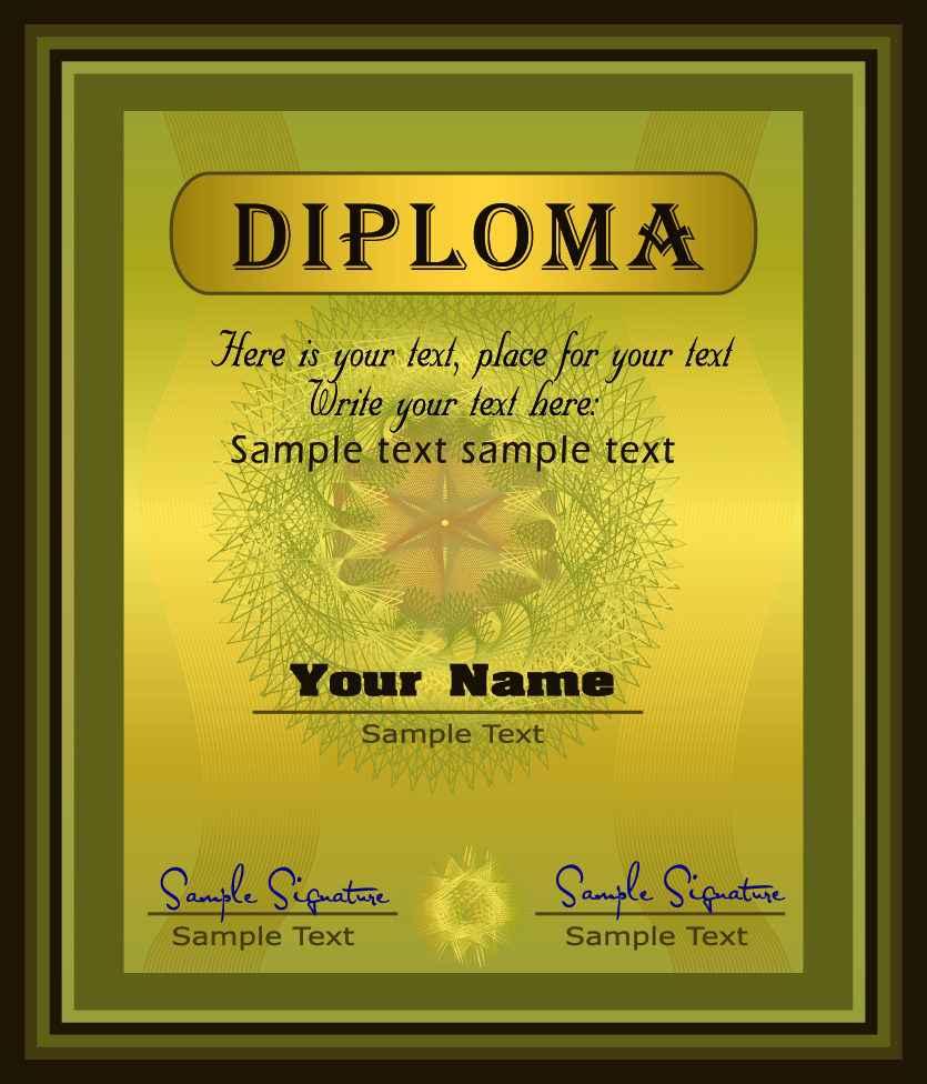 free vector Gorgeous diploma certificate template 04 vector