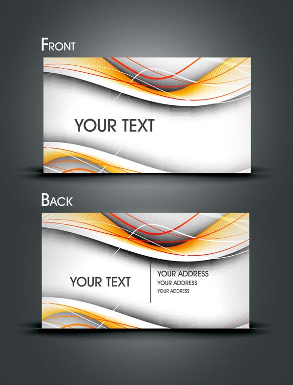 Gorgeous dynamic flow line card vector Free Vector / 4Vector