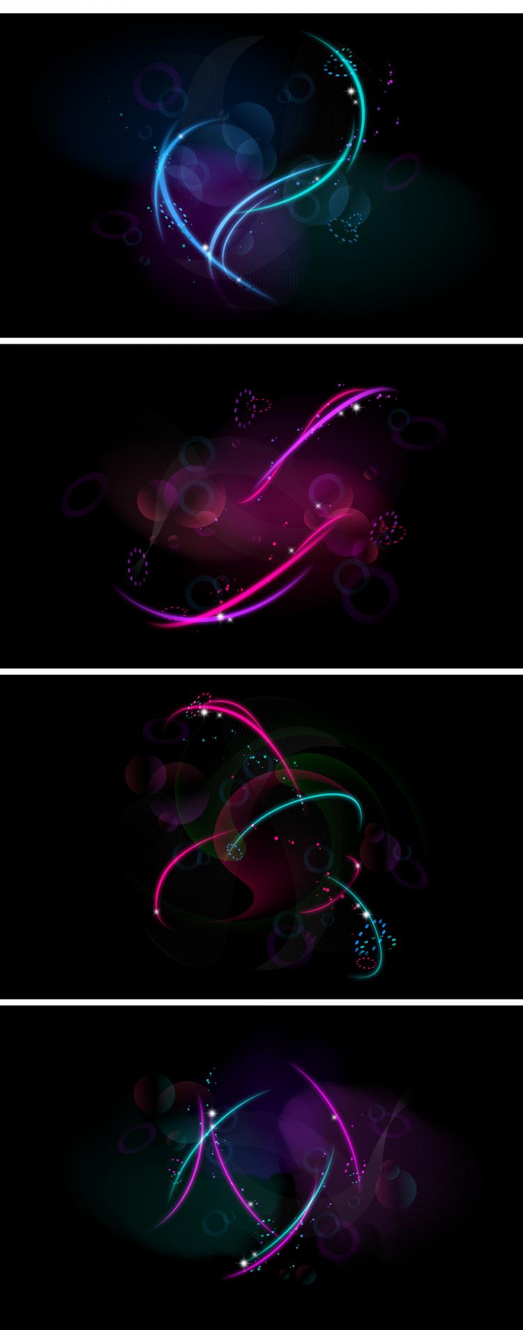 free vector Gorgeous dynamic light background vector