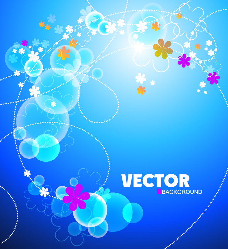 free vector Gorgeous flowers shading 01 vector
