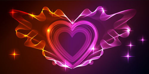 free vector Gorgeous light of valentine39s day 01 vector
