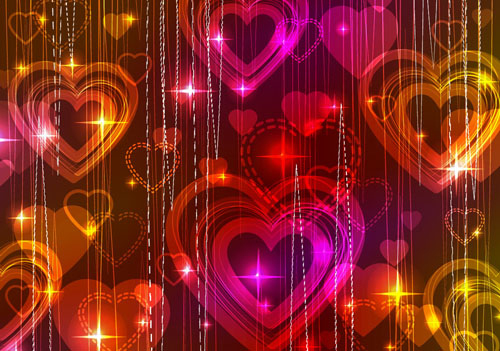 free vector Gorgeous light of valentine39s day 04 vector