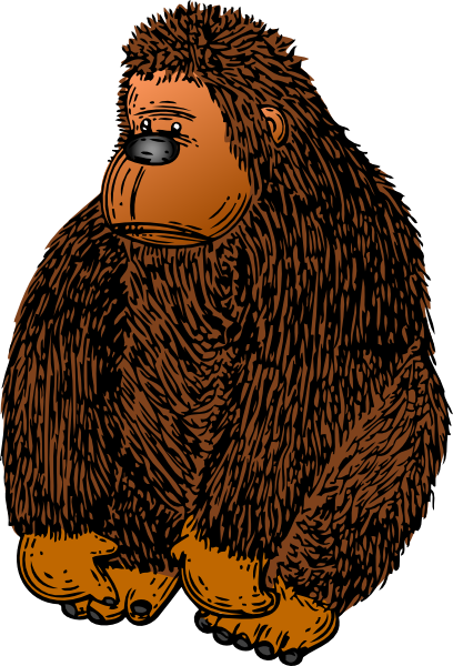 free vector Gorilla With Colour clip art