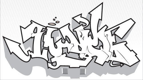 free vector Graffiti fonts vector