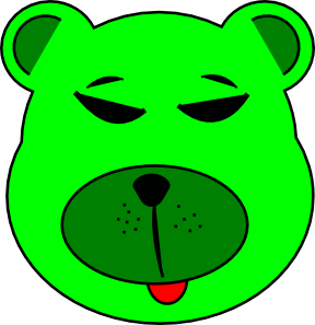 free vector Green Bear clip art