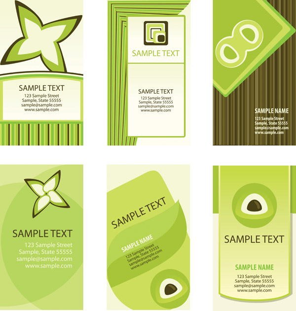 free vector Green card background vector