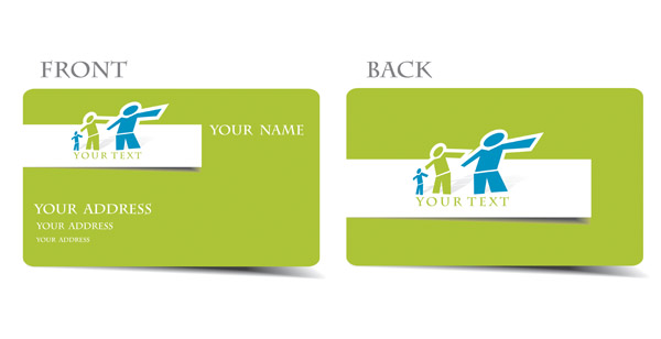 free vector Green card background vector