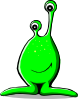 free vector Green Comic Alien clip art