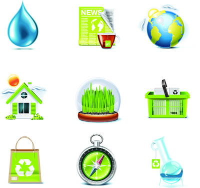 free vector Green Detailed Vector Icons