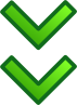 free vector Green Down Double Arrows Set clip art