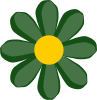 free vector Green Flower clip art