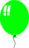 free vector Green Helium Baloon clip art