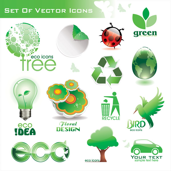 free vector Green icon vector