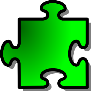 free vector Green Jigsaw Piece clip art