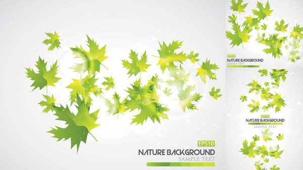 free vector Green leaves background vector