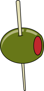 free vector Green Olive On A Toothpick clip art