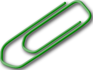 free vector Green Paperclip clip art