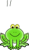 free vector Green Valentine Frog With Pink Hearts clip art