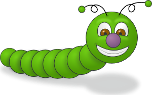 free vector Green Worm clip art