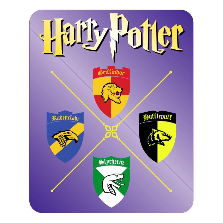 free vector Griffindor ravenclaw slytherin hufflepuff