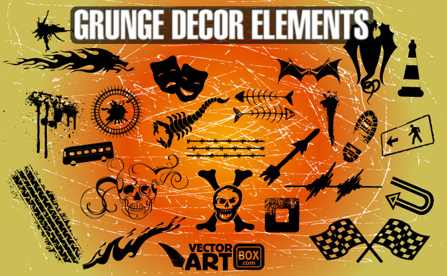 free vector Grunge Decor Elements