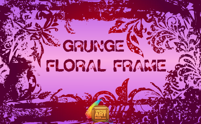 free vector Grunge Floral Frame
