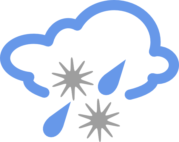 free vector Hail And Rain Weather Symbol clip art