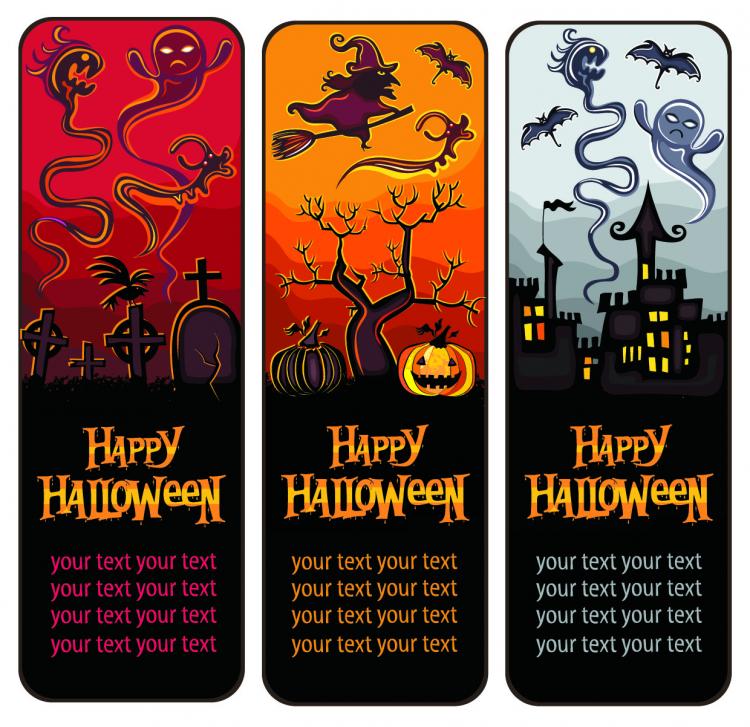 free vector Halloween banner element vector