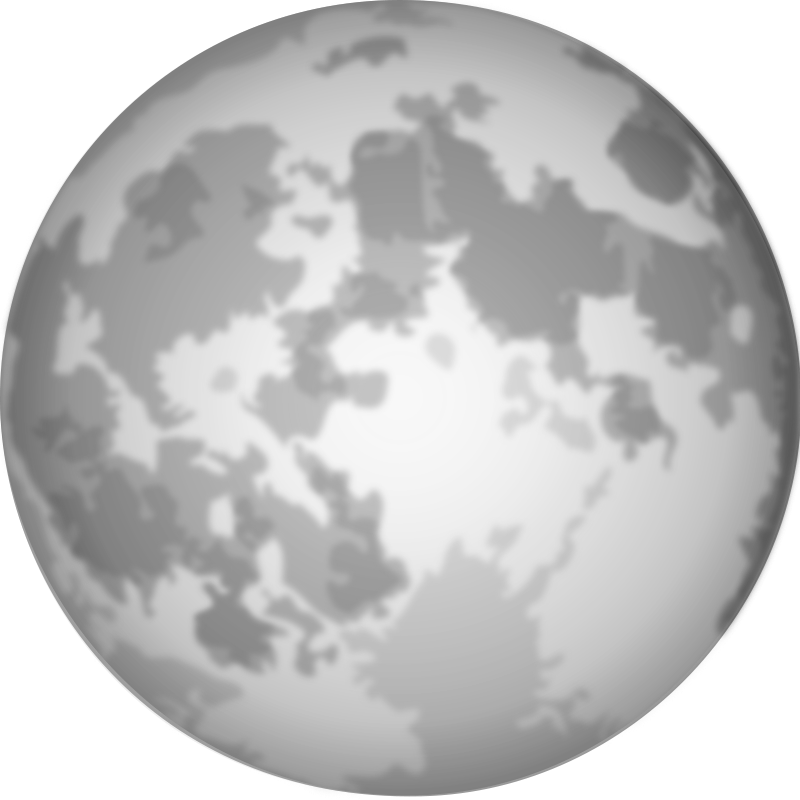 Grey Moon PNG Transparent, Grey Moon Free Illustration, Moon