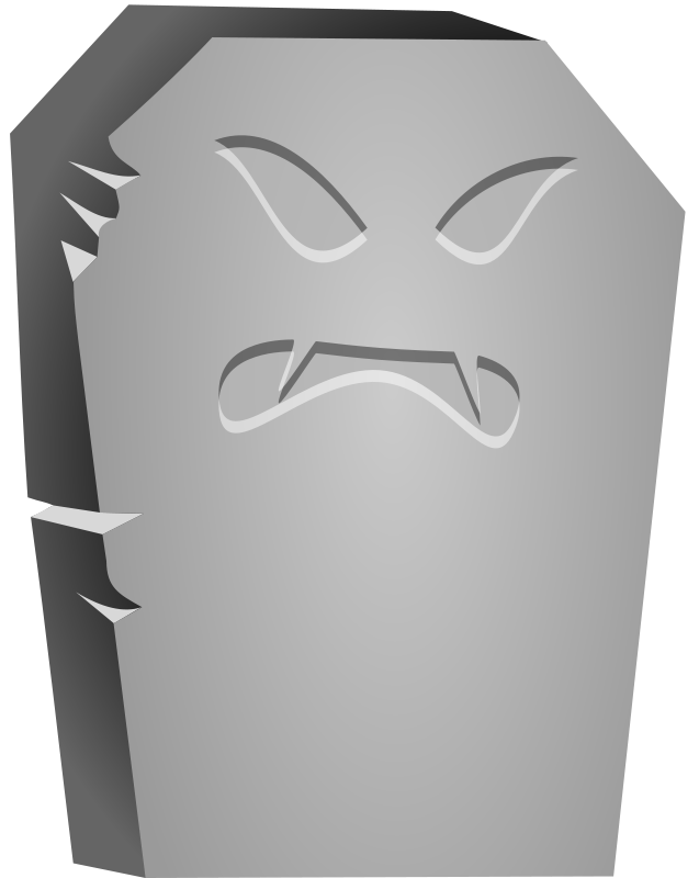 free vector Halloween Tombstone Angry Face
