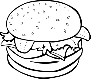 free vector Hamburger (b And W) clip art