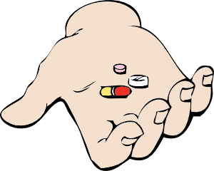 free vector Hand And Pills clip art