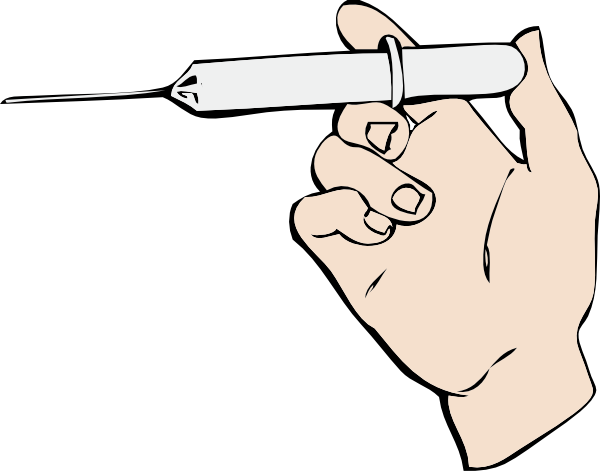 free vector Hand And Syringe clip art